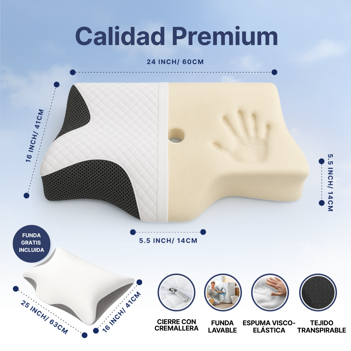 Almohada Cervical OrthoSleep - by Biorest®